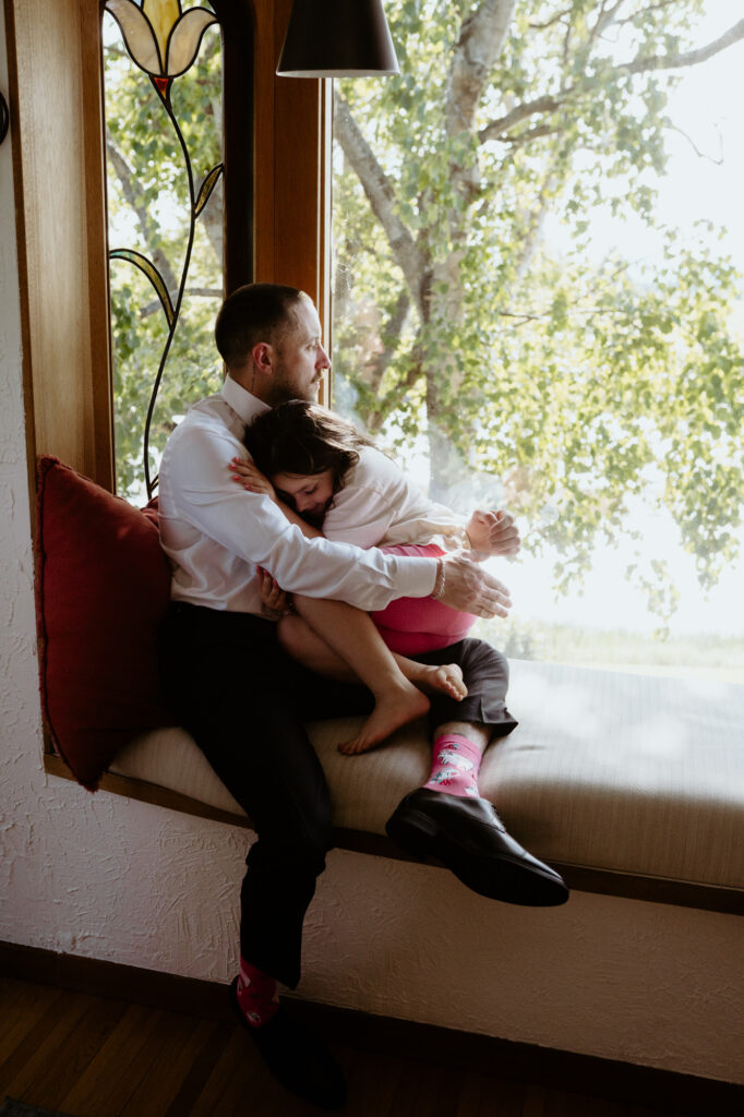 groom and daughter together
