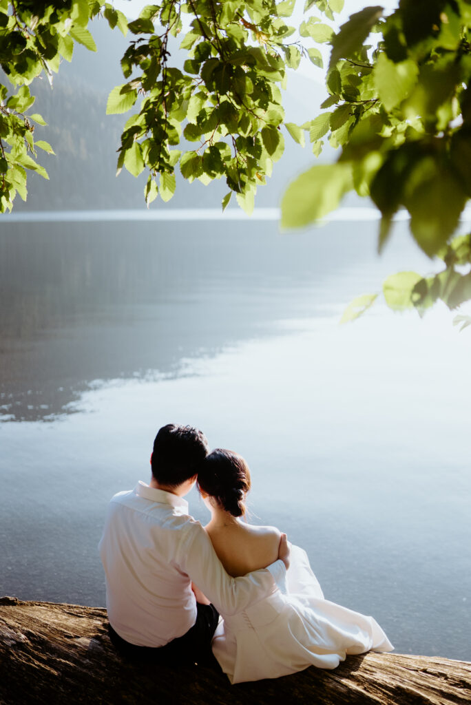 lake crescent elopement on the water