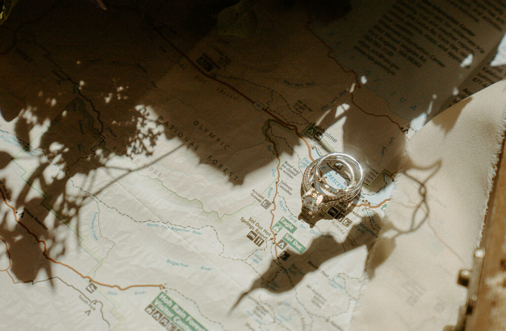 map of the lake and the olympic national park