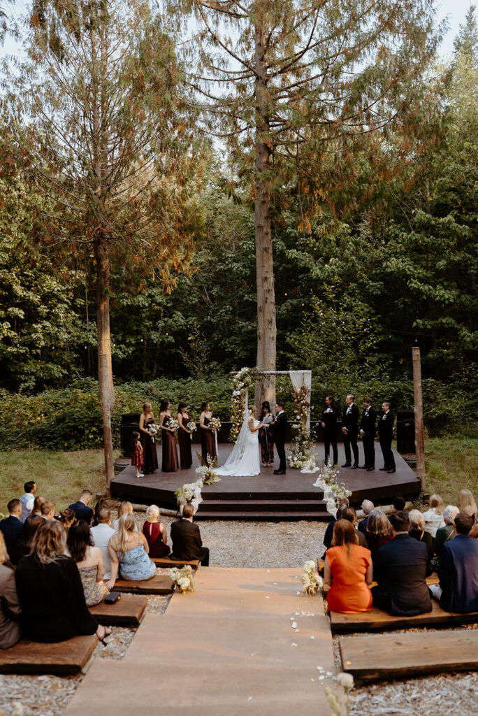 wedding day at misty clover farm in port townsend